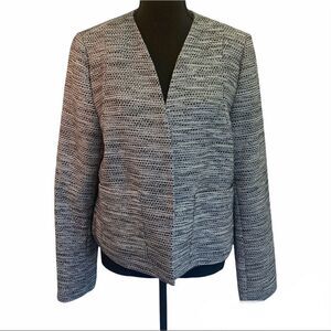 Contemporaine Exclusive Simons Black gray tweed blazer size 14